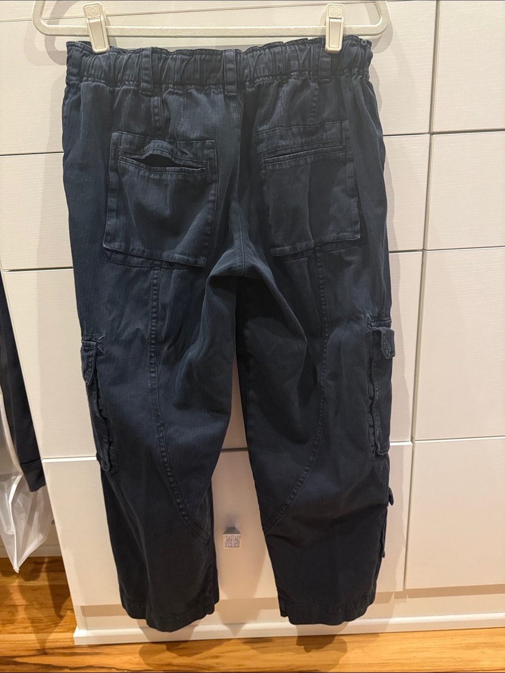 We The Free Black Cargo Ankle Pants with Drawstring Waist - Picture 3 of 3
